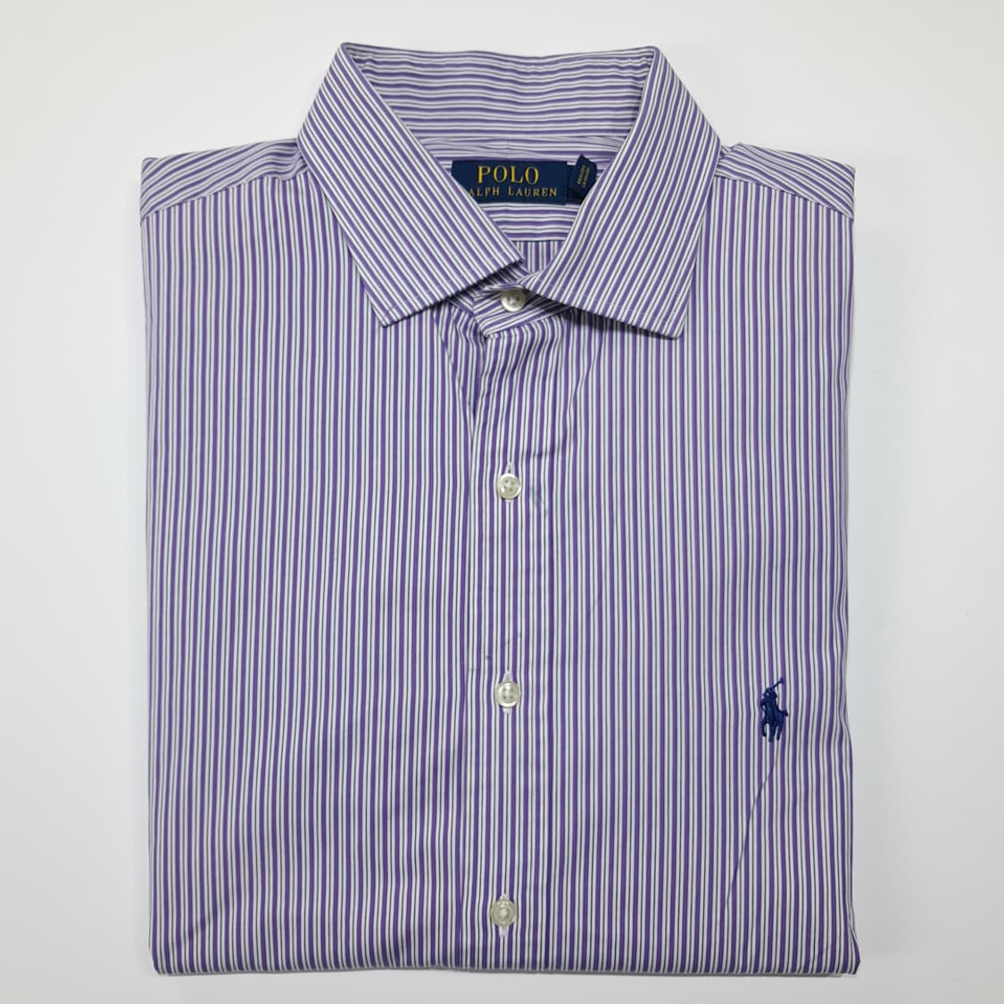 CL575 XL 폴로 코튼 벵갈스트라이프 퍼플 셔츠 남방 상품이미지7