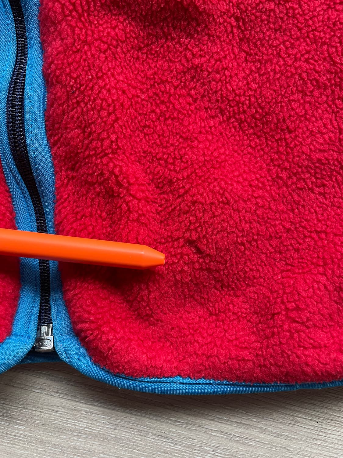 80s 파타고니아 플리스 자켓 레드 블루 신칠라 상품이미지6