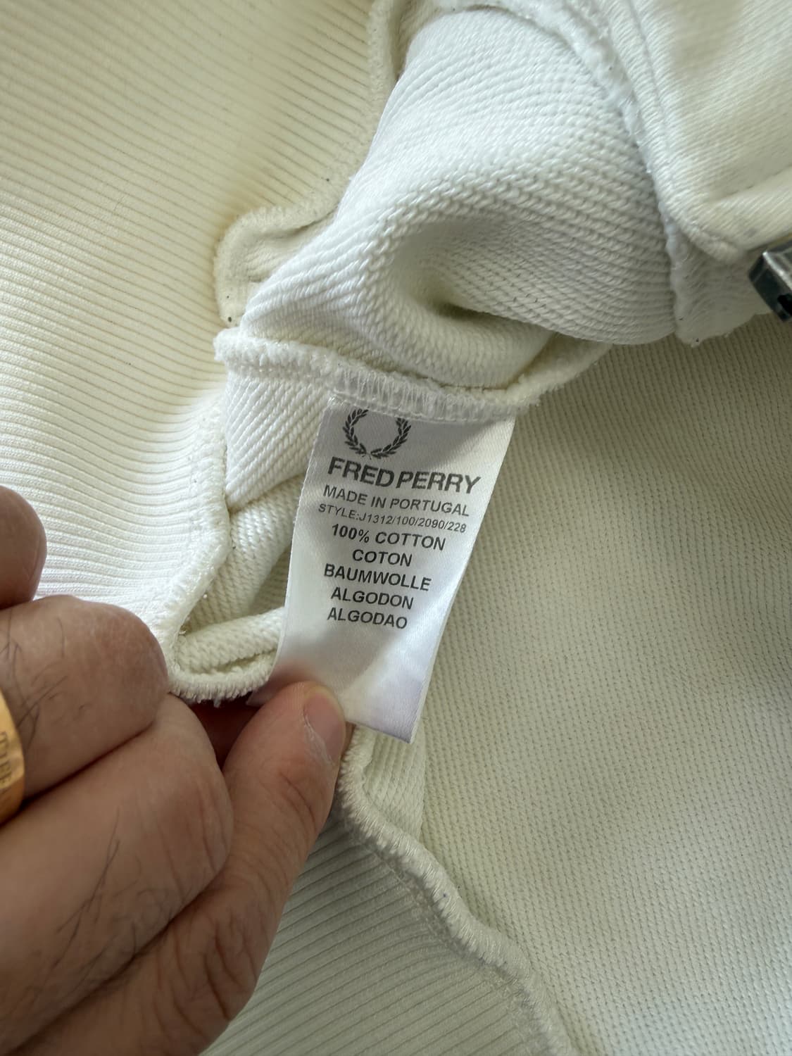 프레드페리 아이보리 집업 자켓 상품이미지7