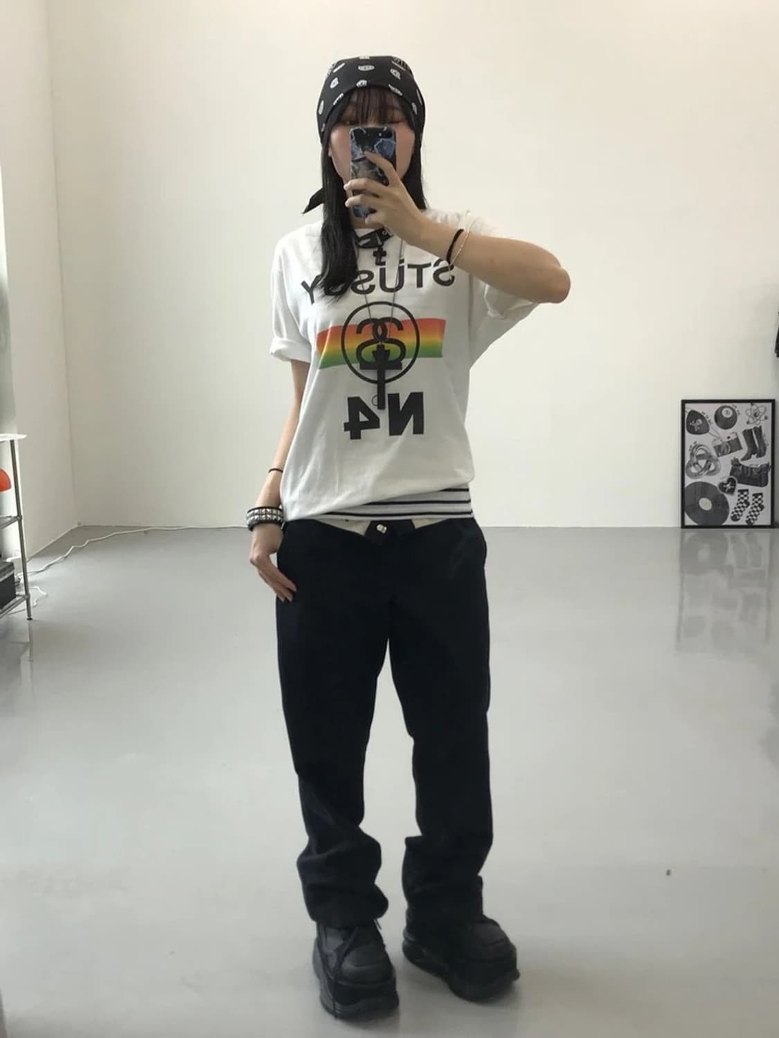 Stussy No.4 Fade Tee White 상품이미지2