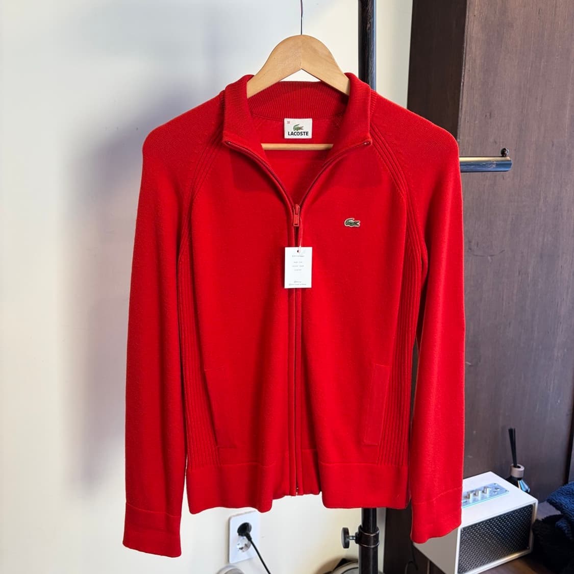15404 - 라코스테 레드 울 니트 집업 (울 95%) 상품이미지2