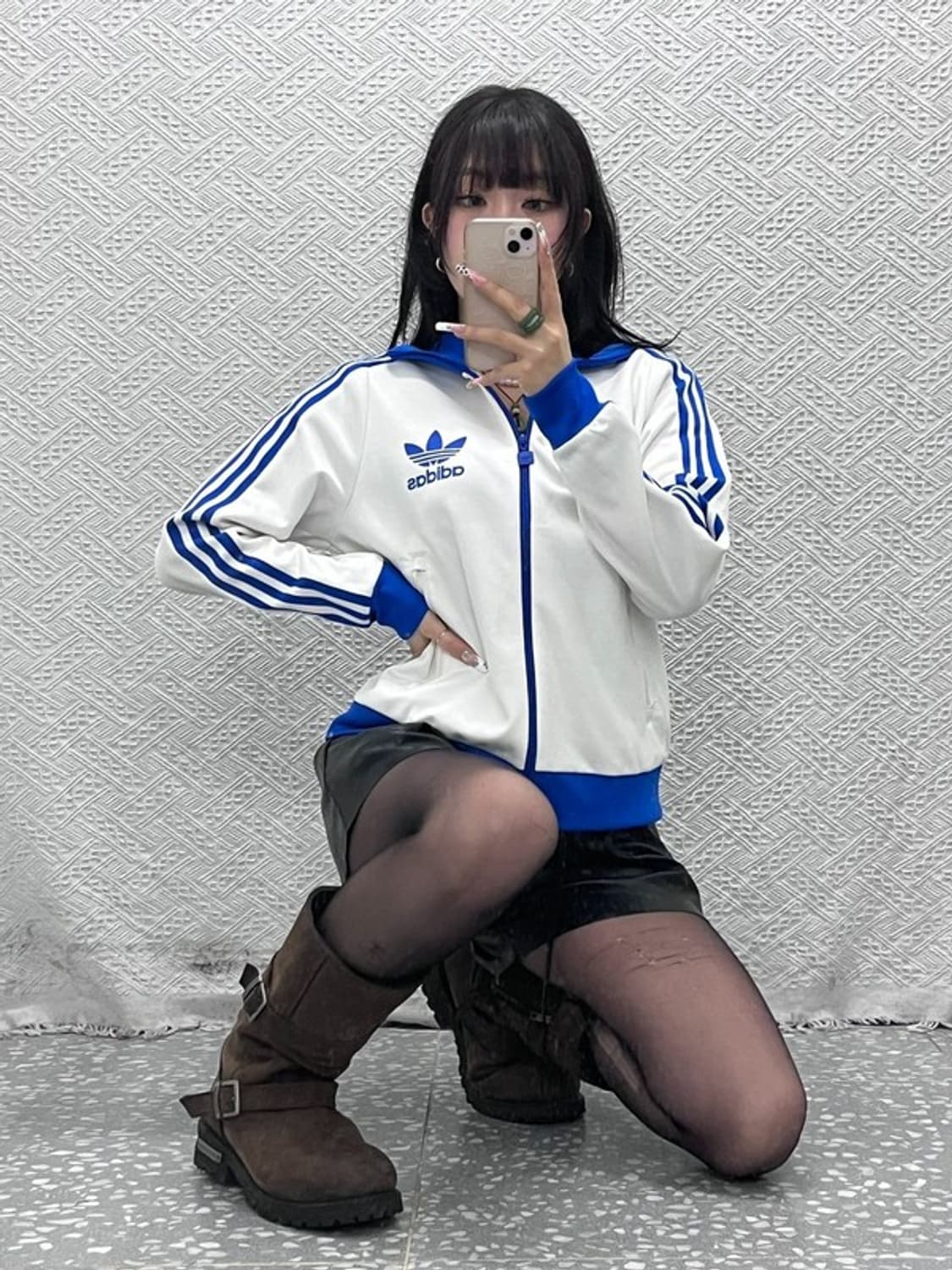 아디다스 Y2K 베켄바우어 클라우드 블루삼선 져지 집업 XL C11058 상품이미지1