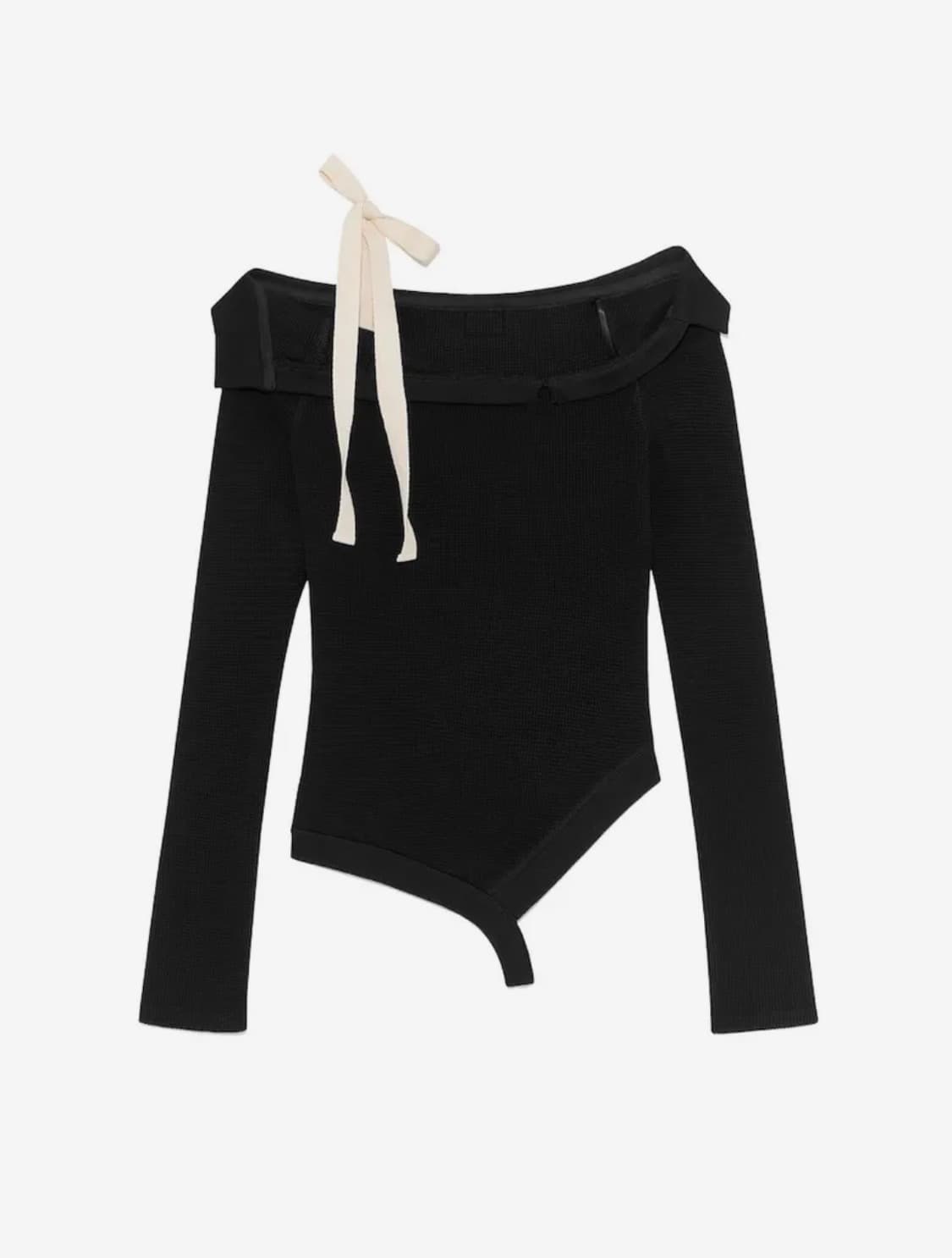 글로니 데미 컷아웃 롱슬리브 오프숄더 블랙 S 상품이미지2