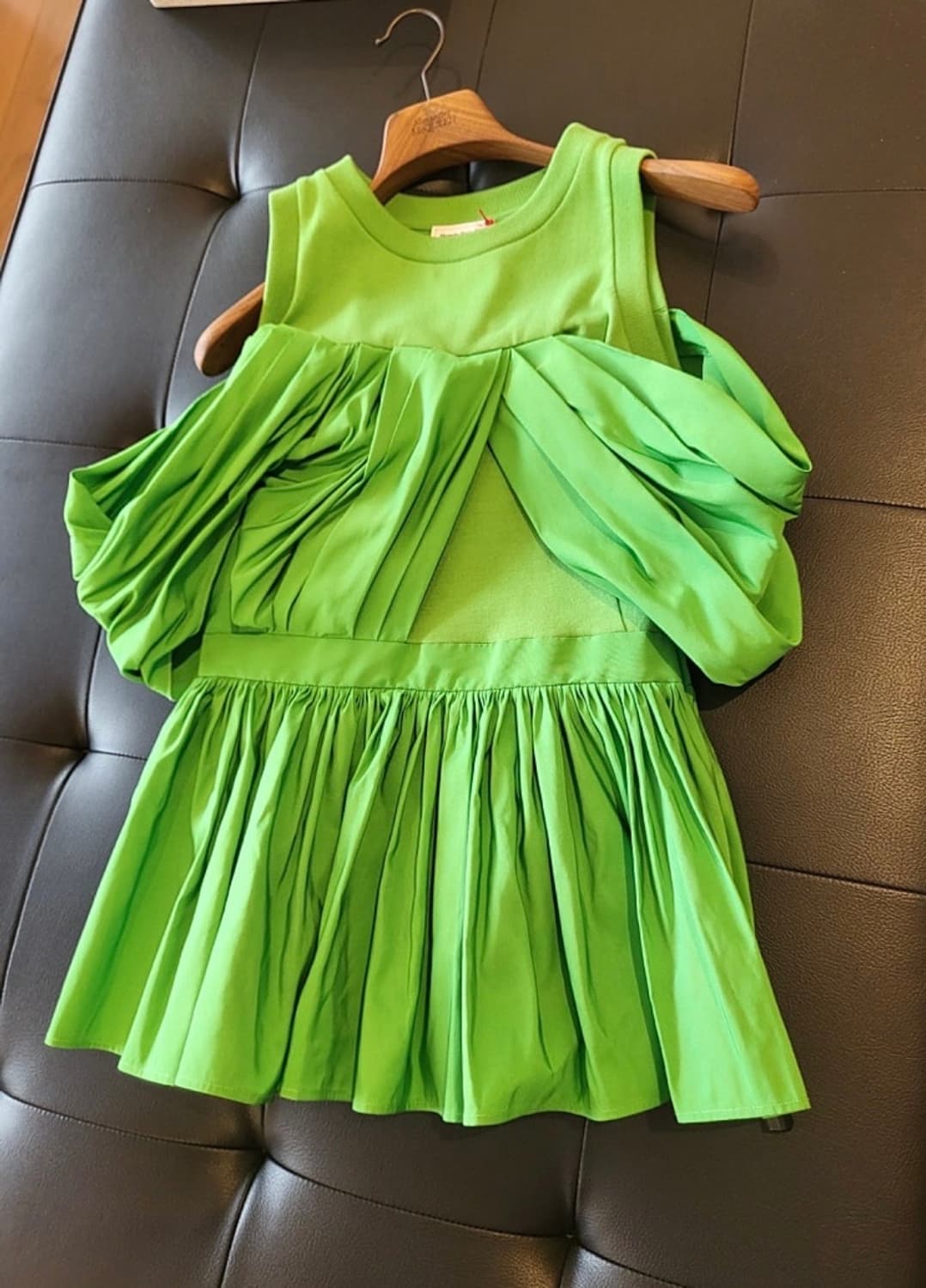 Alexander McQueen 그린 프릴 탑 38 새상품 상품이미지5