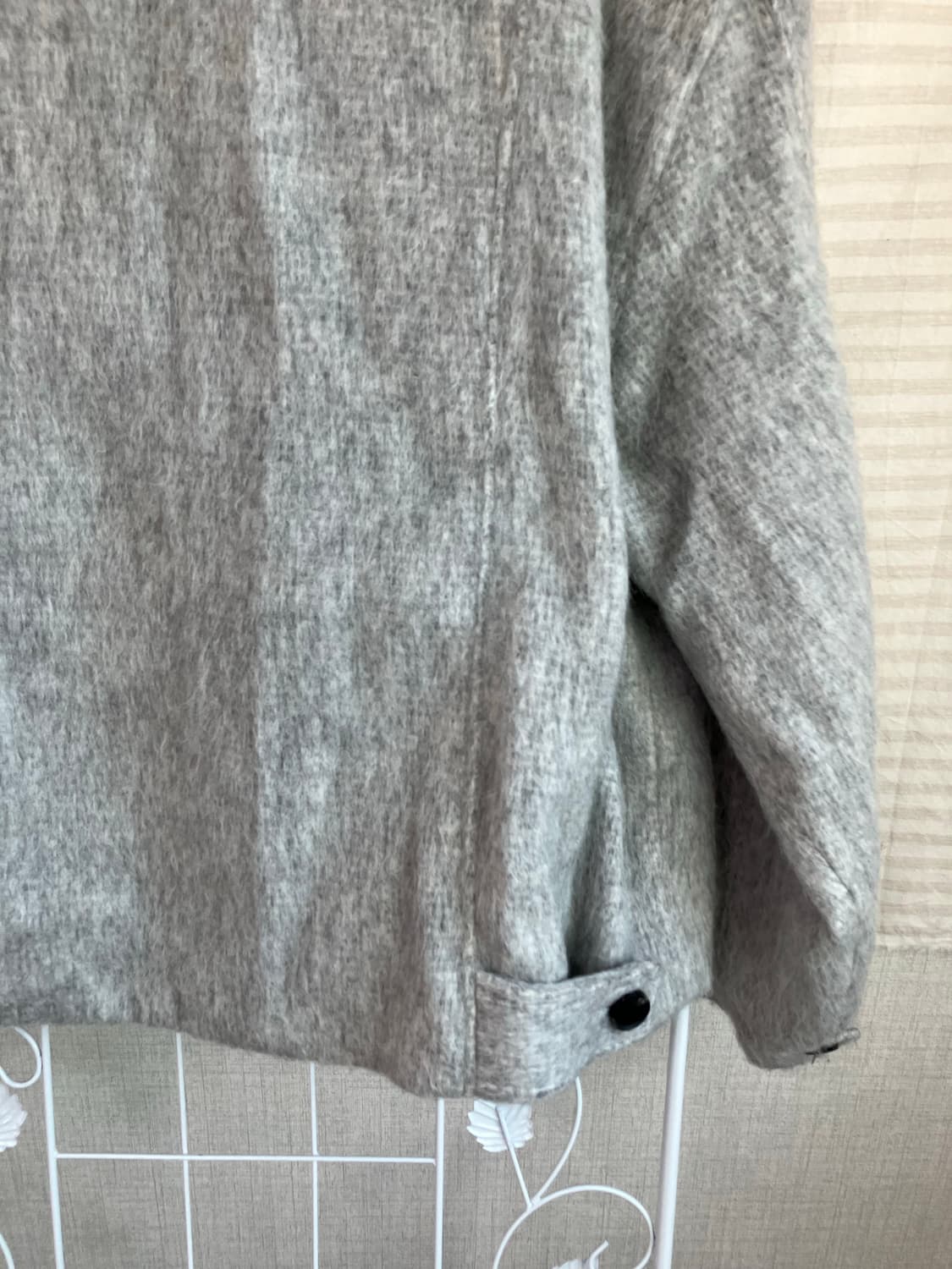 빈티지 그레이 모헤어 집업 블루종 y2k 스트릿 갸루 펑키 일본빈티지  상품이미지5