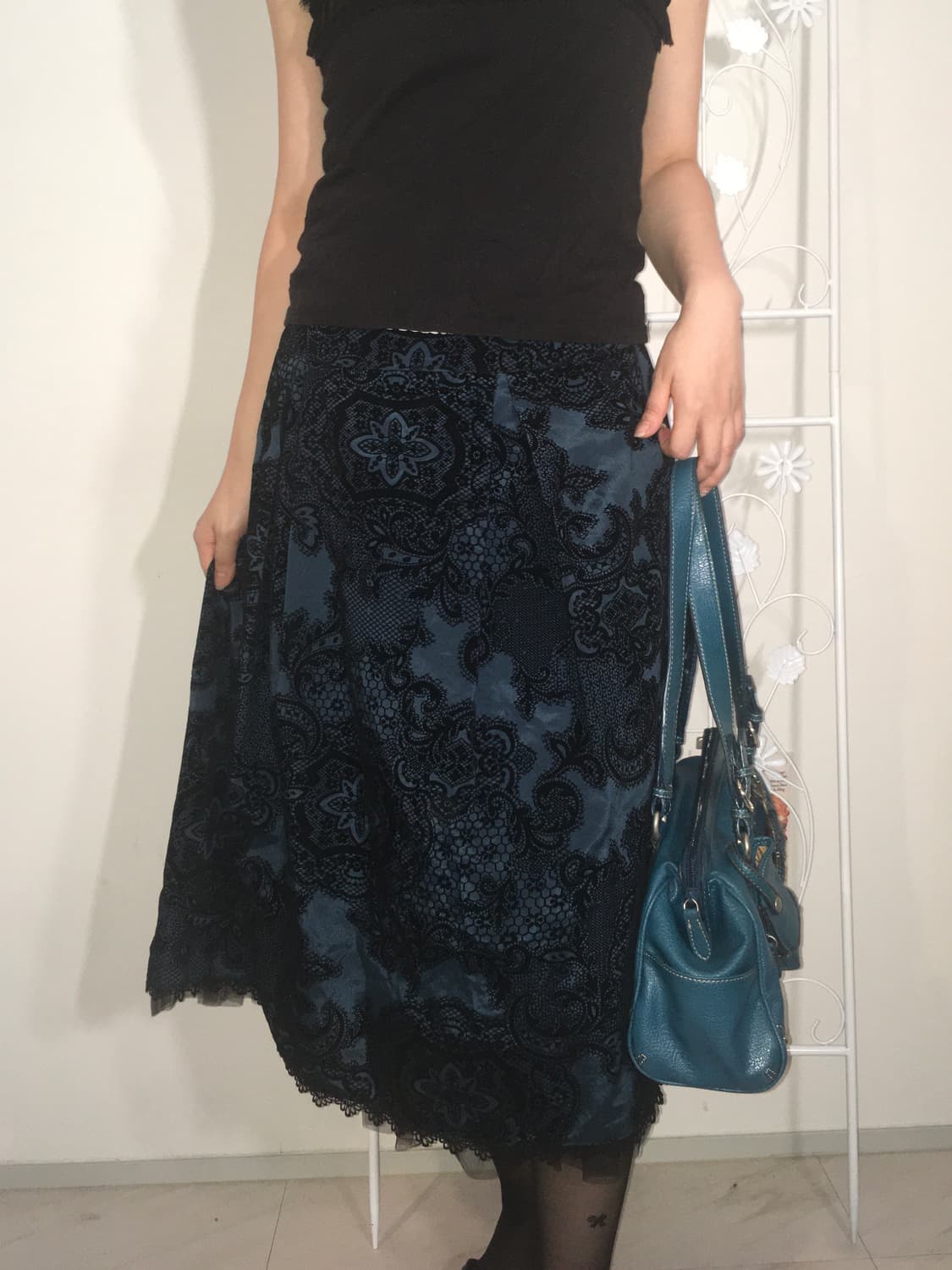 jpn vintage deep blue velour antique lac 상품이미지1