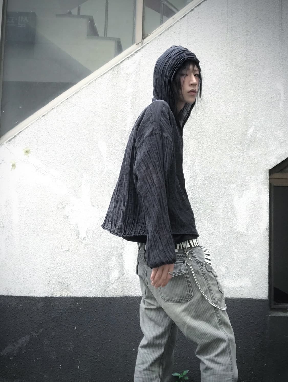 pleats half zip up hoody 상품이미지1