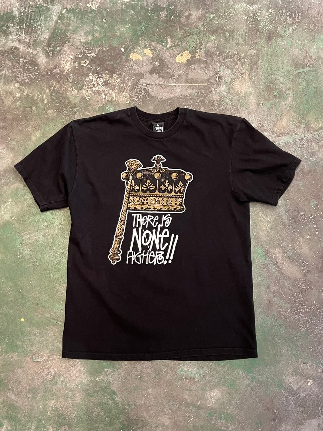 [L] 스투시 크라운 티셔츠 There Is None Higher 블랙 상품이미지1