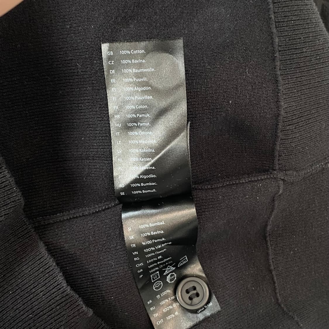 코스[COS] 폴로 카라 니트 블랙 L 상품이미지5