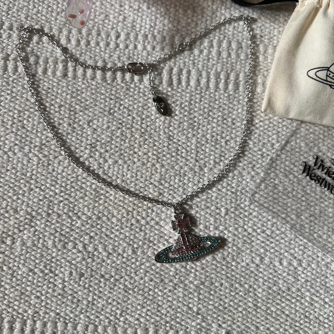 비비안웨스트우드 키카 펜던트 목걸이 (퍼플 큐빅) 상품이미지3