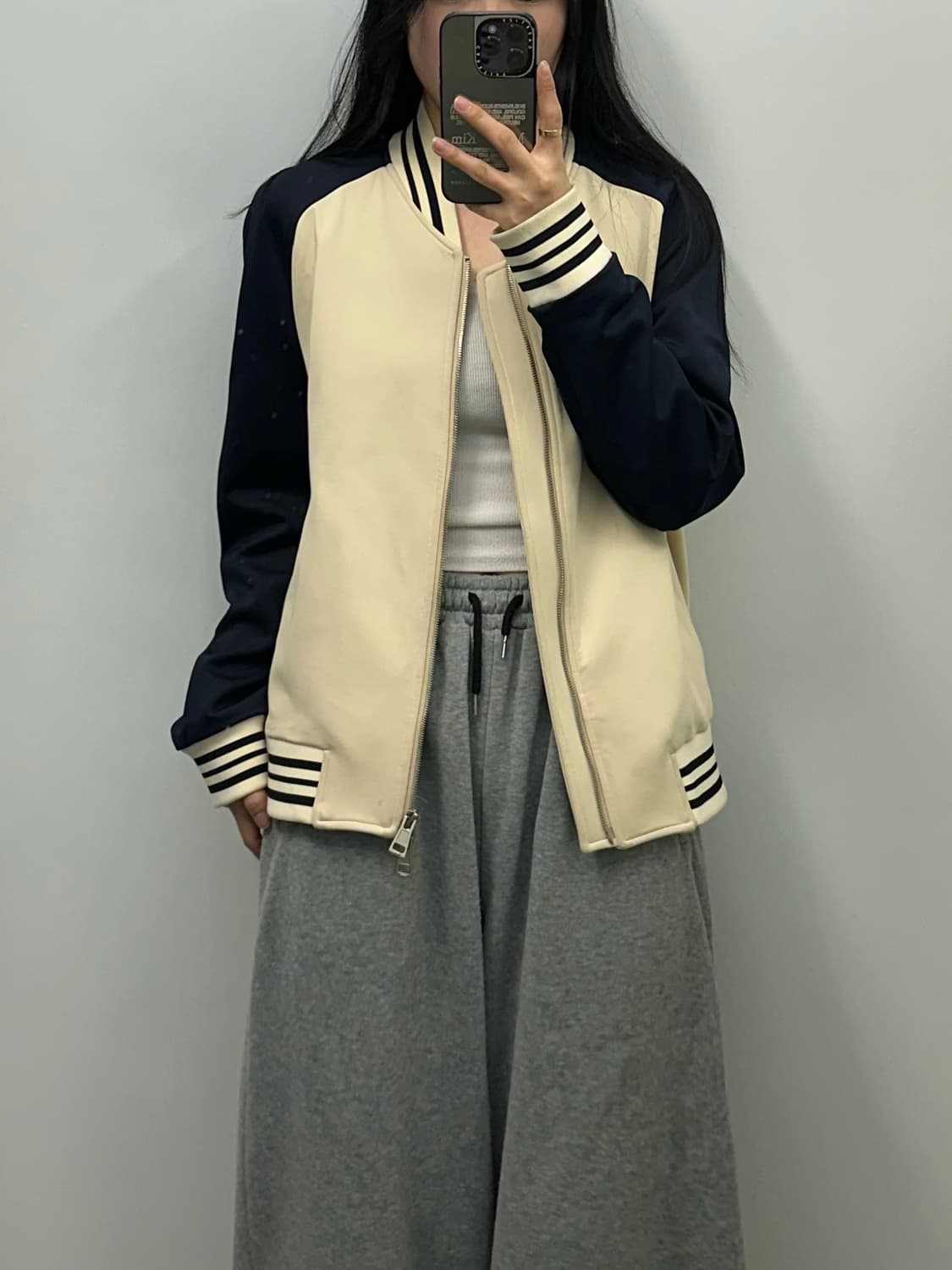 솔리드 옴므 우영미 플라워 블루종 바시티 자켓 상품이미지2