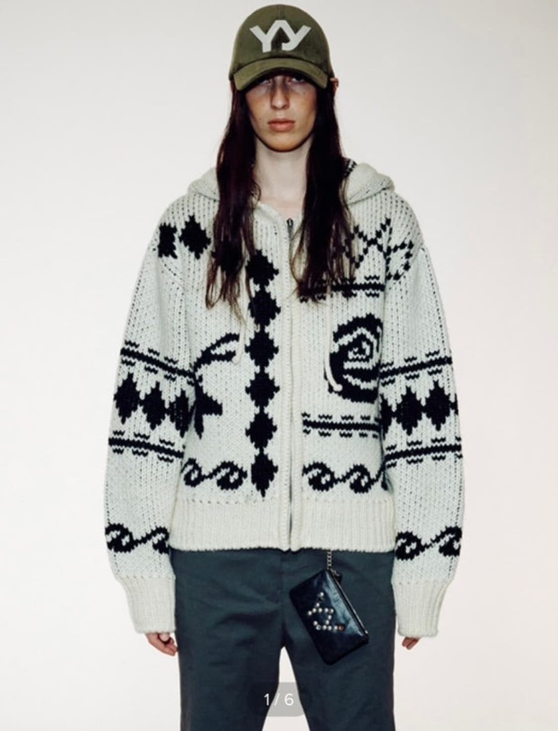 ROSE & DEER JACQUARD KNIT JACKET 상품이미지1