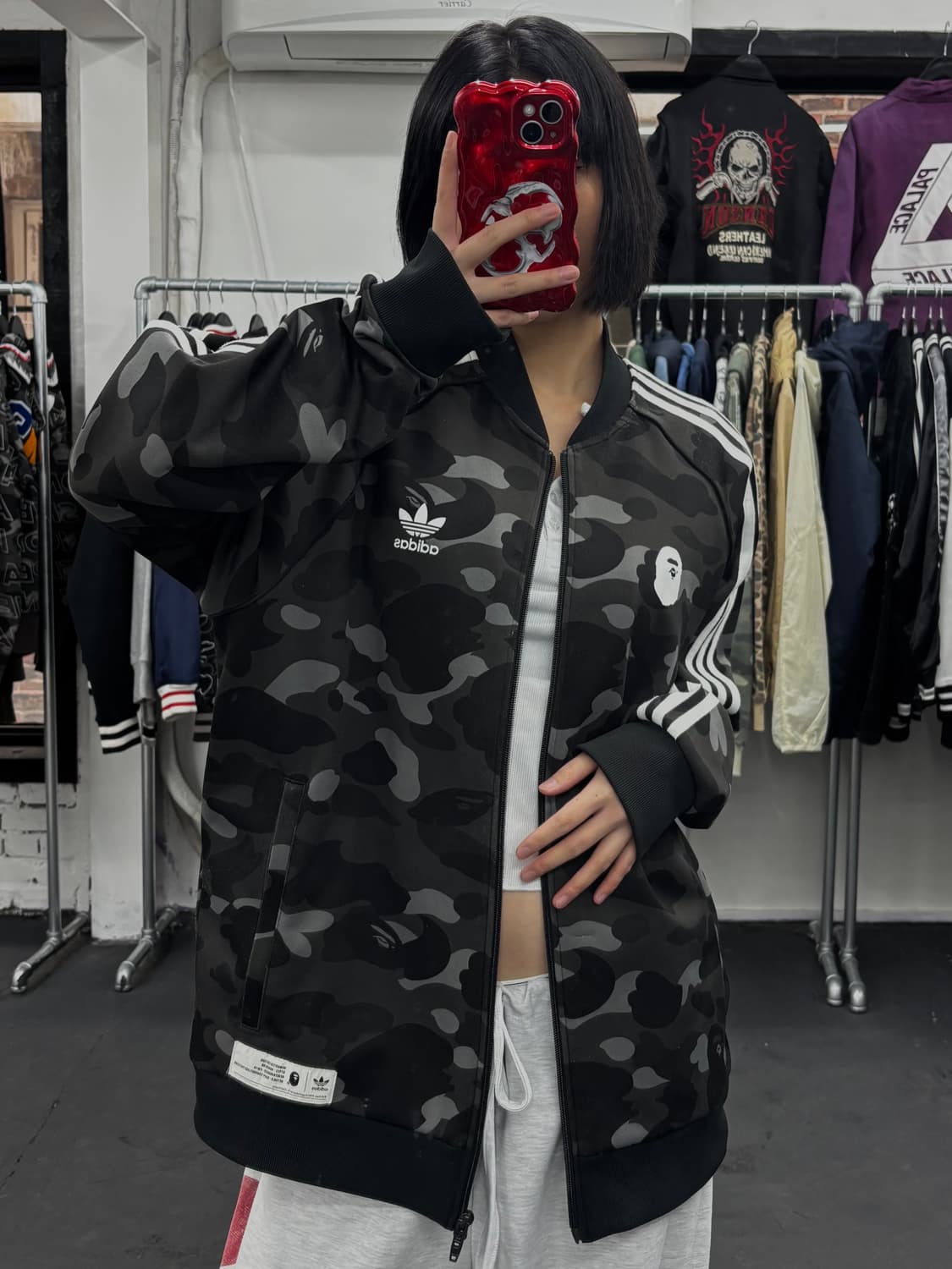 베이프 아디다스 흑계 트랙자켓 져지 상품이미지1