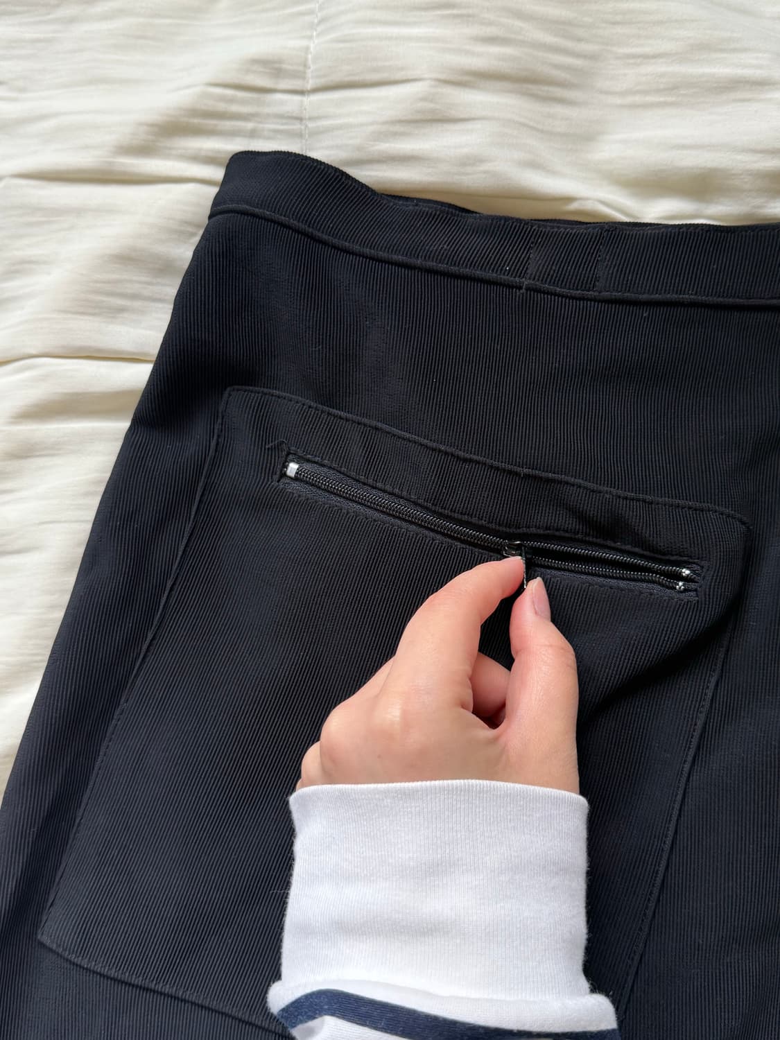 빈티지 랩 스커트 블랙 상품이미지2