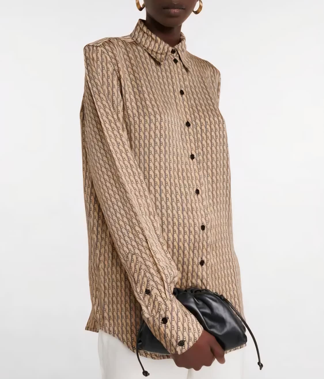 22FW 빅토리아베컴 로고 실크 셔츠 상품이미지2