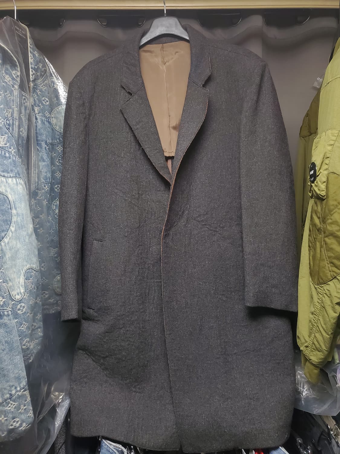 시스템옴므 쭈글이 오버코트 상품이미지1