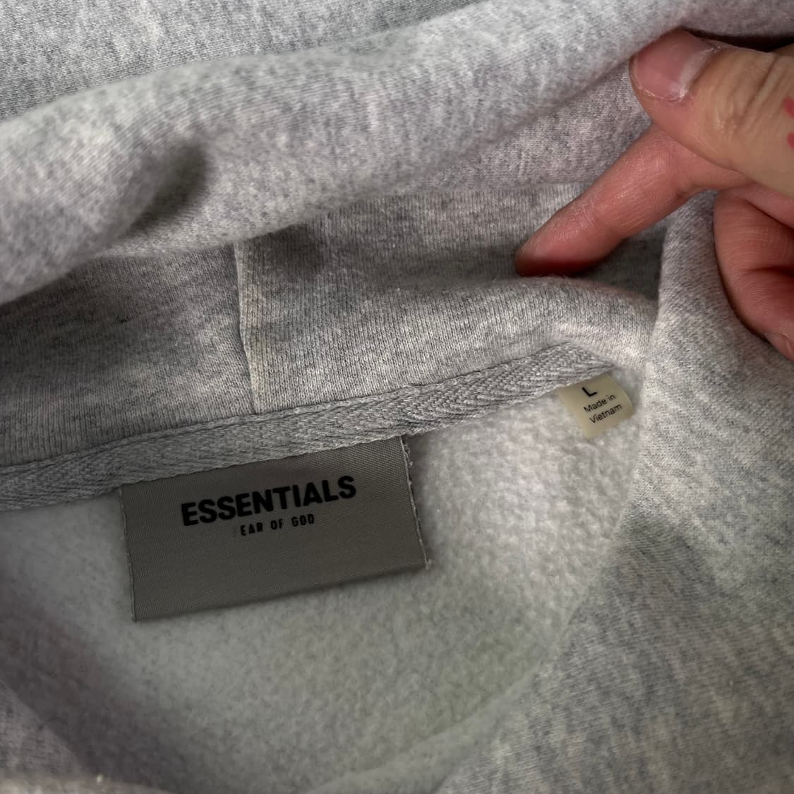 105 피오갓 에센셜 그레이 후드티 상품이미지2