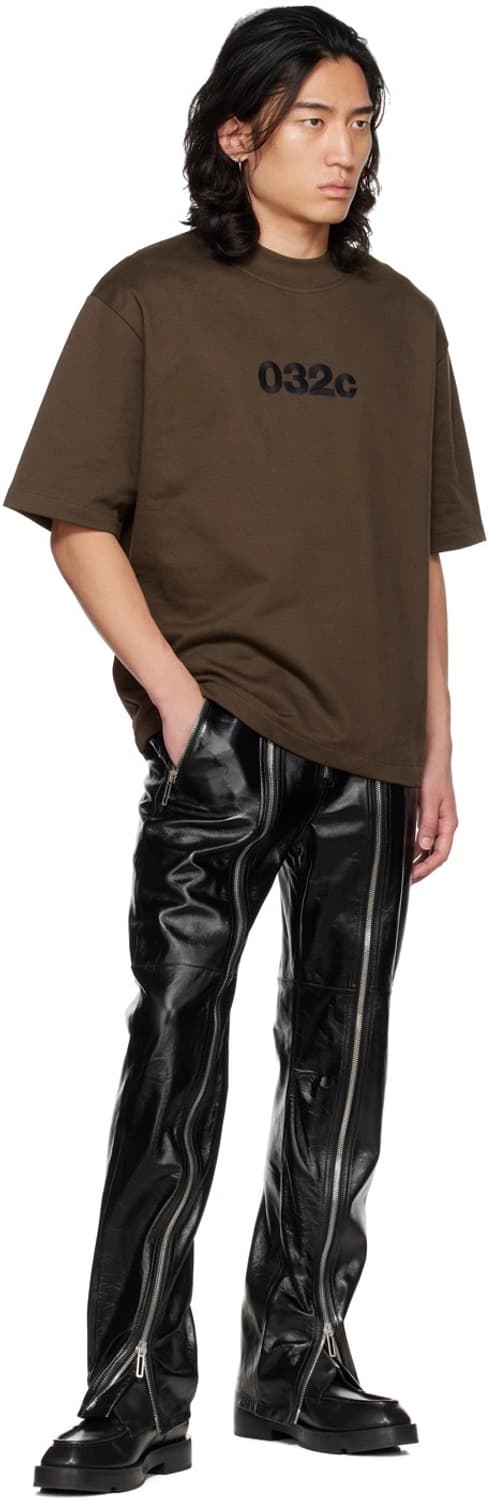 032C 자수로고 반팔 브라운 L 상품이미지2