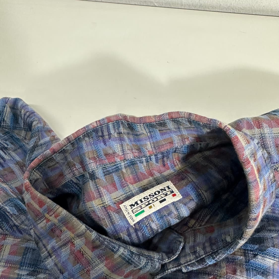 95-100 미쏘니 네이비 시그니처 패턴 셔츠 상품이미지4