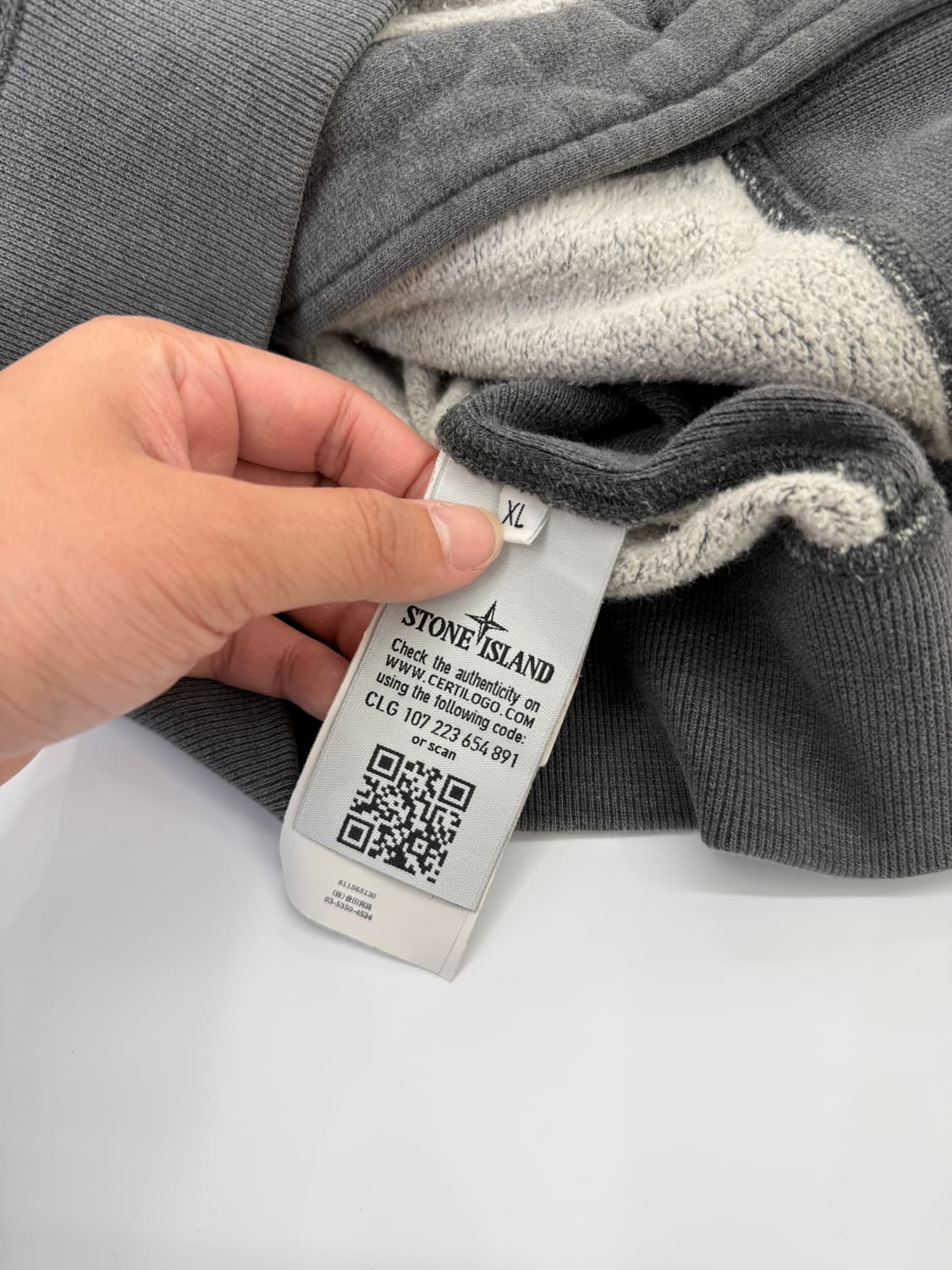 Stone Island 가먼트다잉 버튼업 하이넥 집업 스웻 자켓 상품이미지6