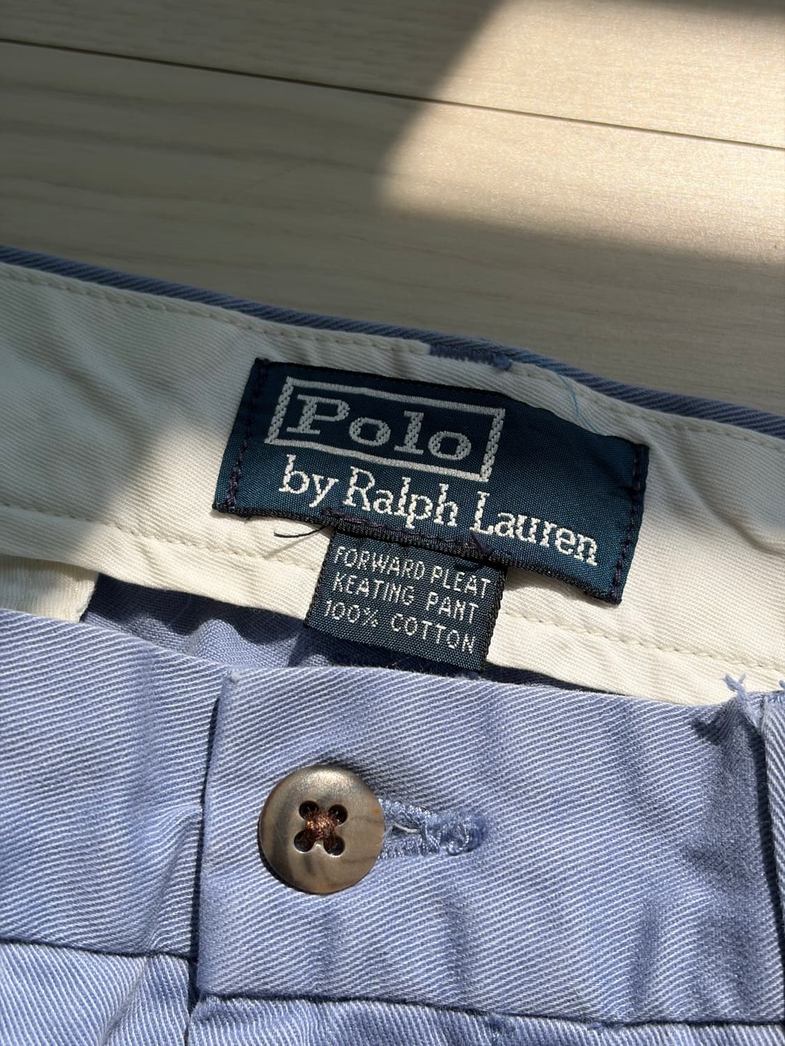 90s 빈티지 폴로 랄프로렌 더스티 블루 치노 팬츠 30 상품이미지7