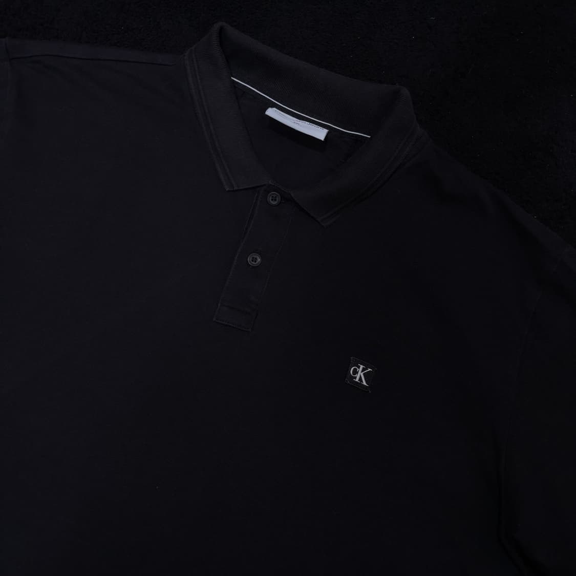 XL-2XL 캘빈클라인 CK 블랙 슬림핏 PK 반팔 카라티 상품이미지3