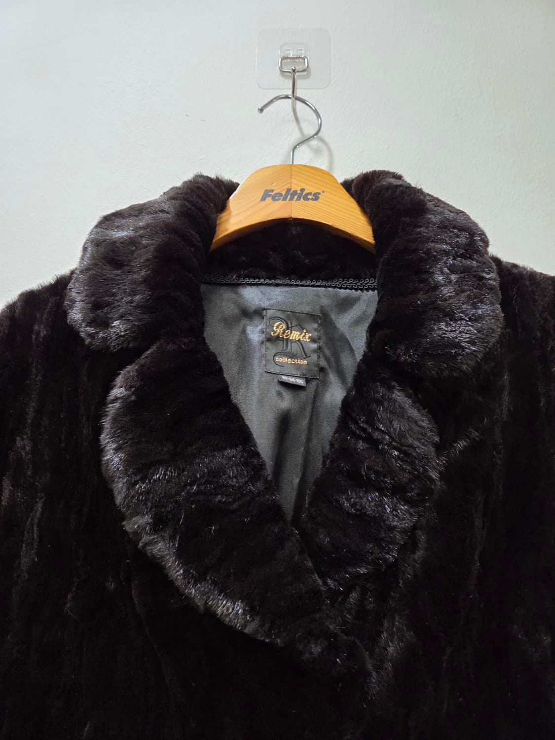 Remix 블랙 여성 밍크 코트 A라인 밍크코트 66 Y2K  상품이미지2