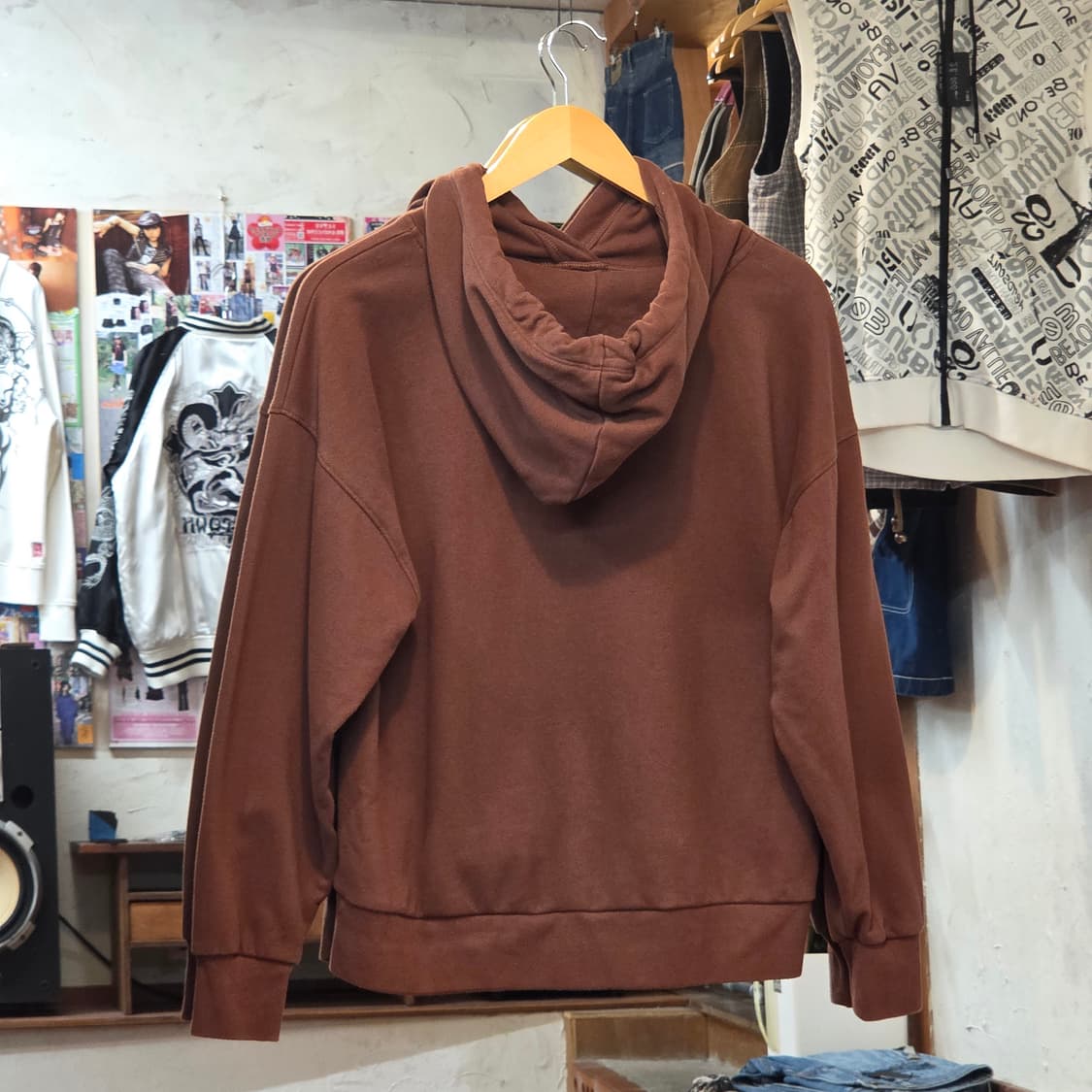 GAP 브라운 오버핏 후드티 상품이미지4