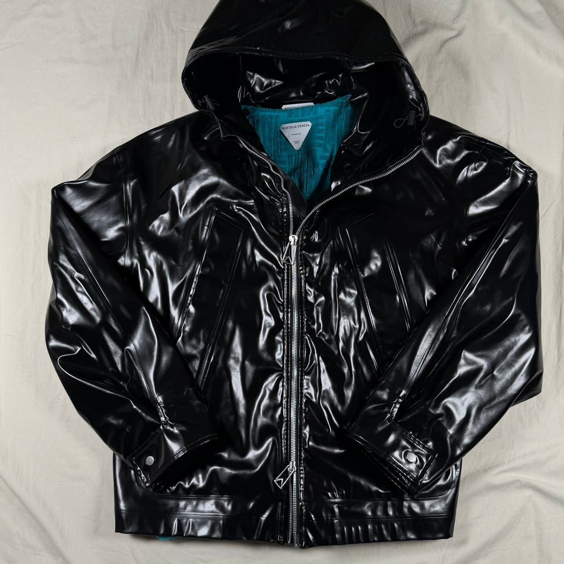 보테가 베네타 글로시 후드 집업 자켓 상품이미지1