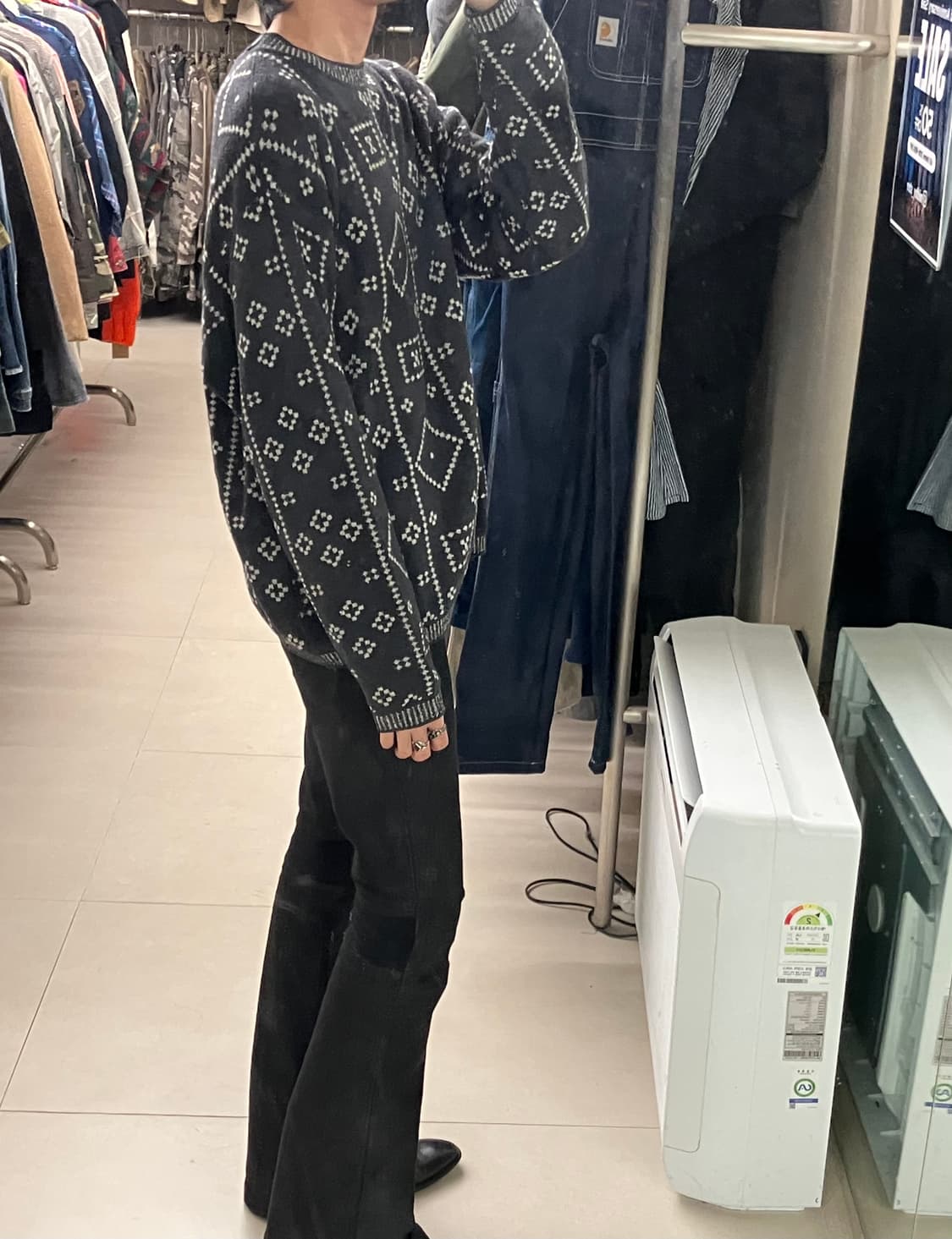 지방시 블랙 패턴 니트 상품이미지6