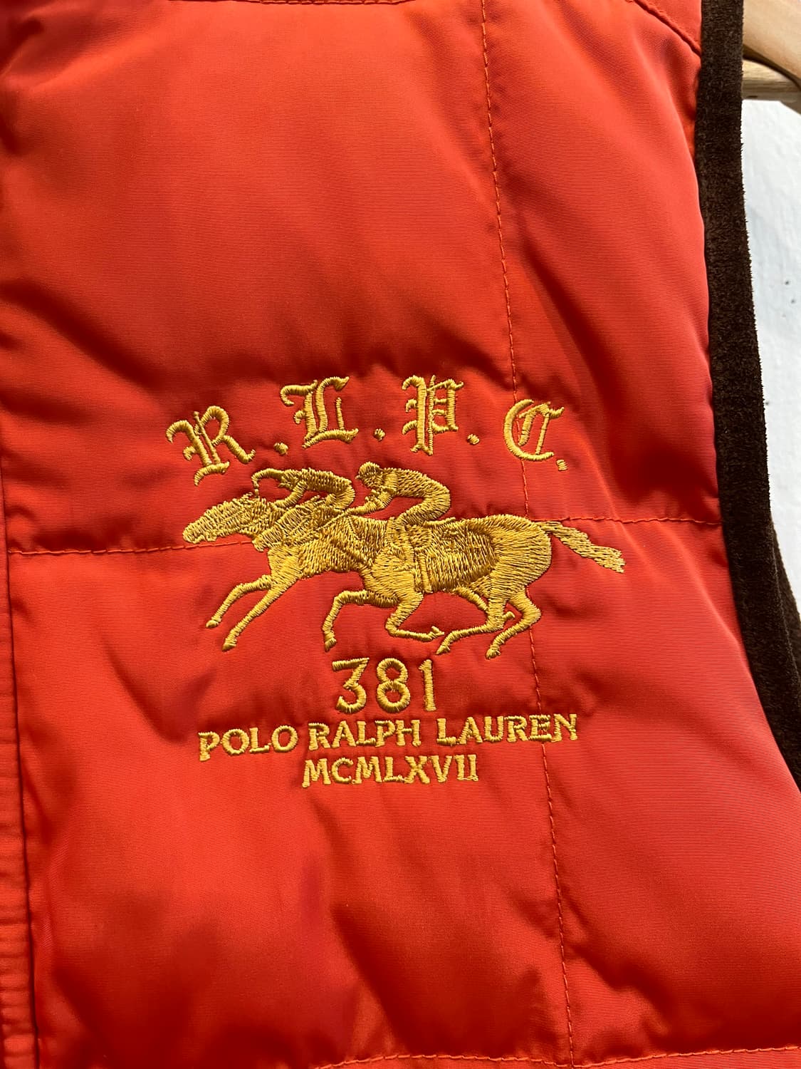 폴로랄프로렌 스웨이드 트리밍 다운 패딩 조끼 베스트 M 상품이미지2