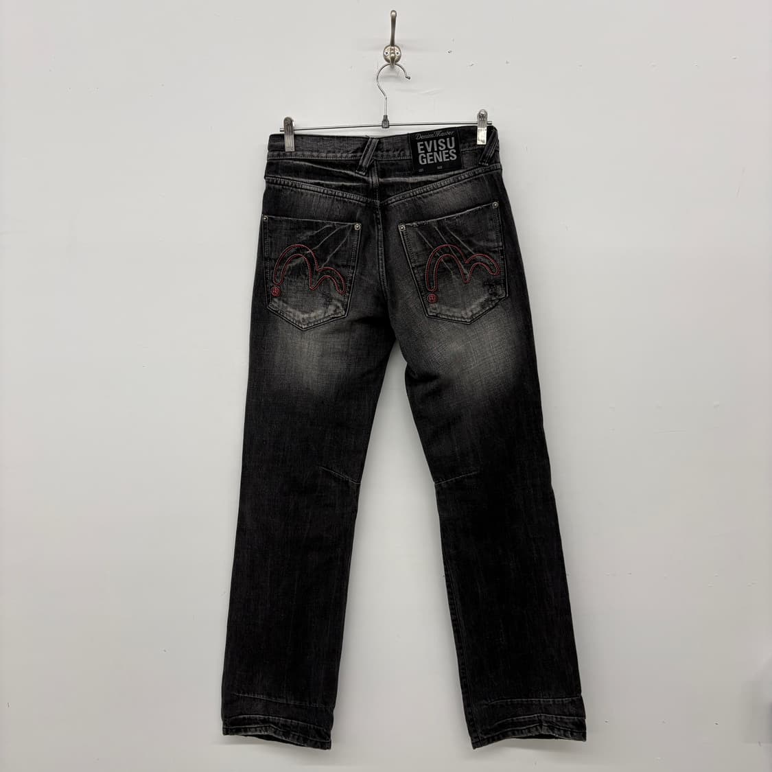 EVISU 에비수 블랙 데님 청바지 데미지진 남성 30in 상품이미지6