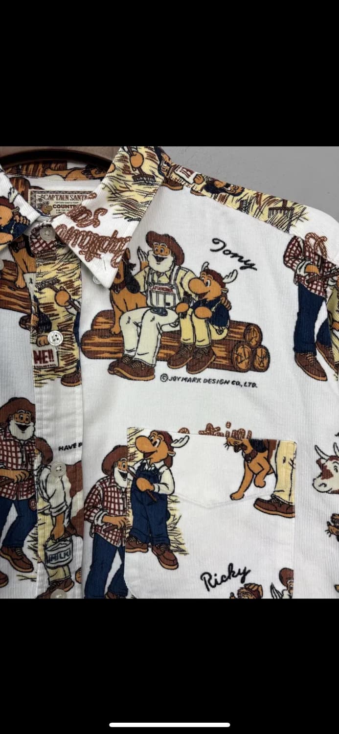 캡틴산타 패턴 코듀로이 버튼다운 셔츠 H1408 상품이미지3