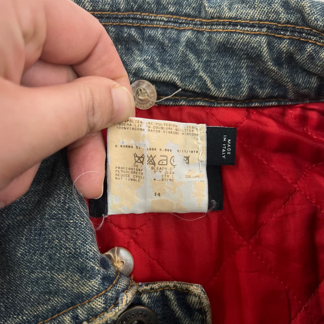 W 90 돌체앤가바나 90s 데님 누빔 트러커 자켓  상품이미지4