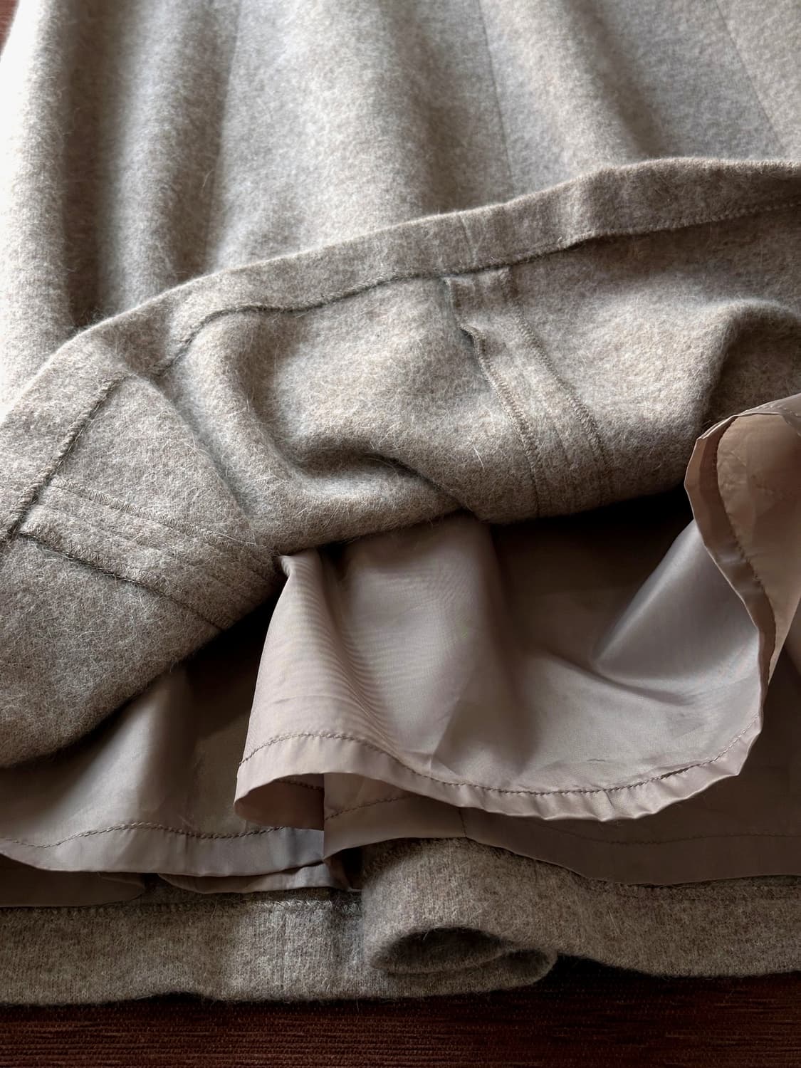 Wool blend felted fabric loose skirt 상품이미지8