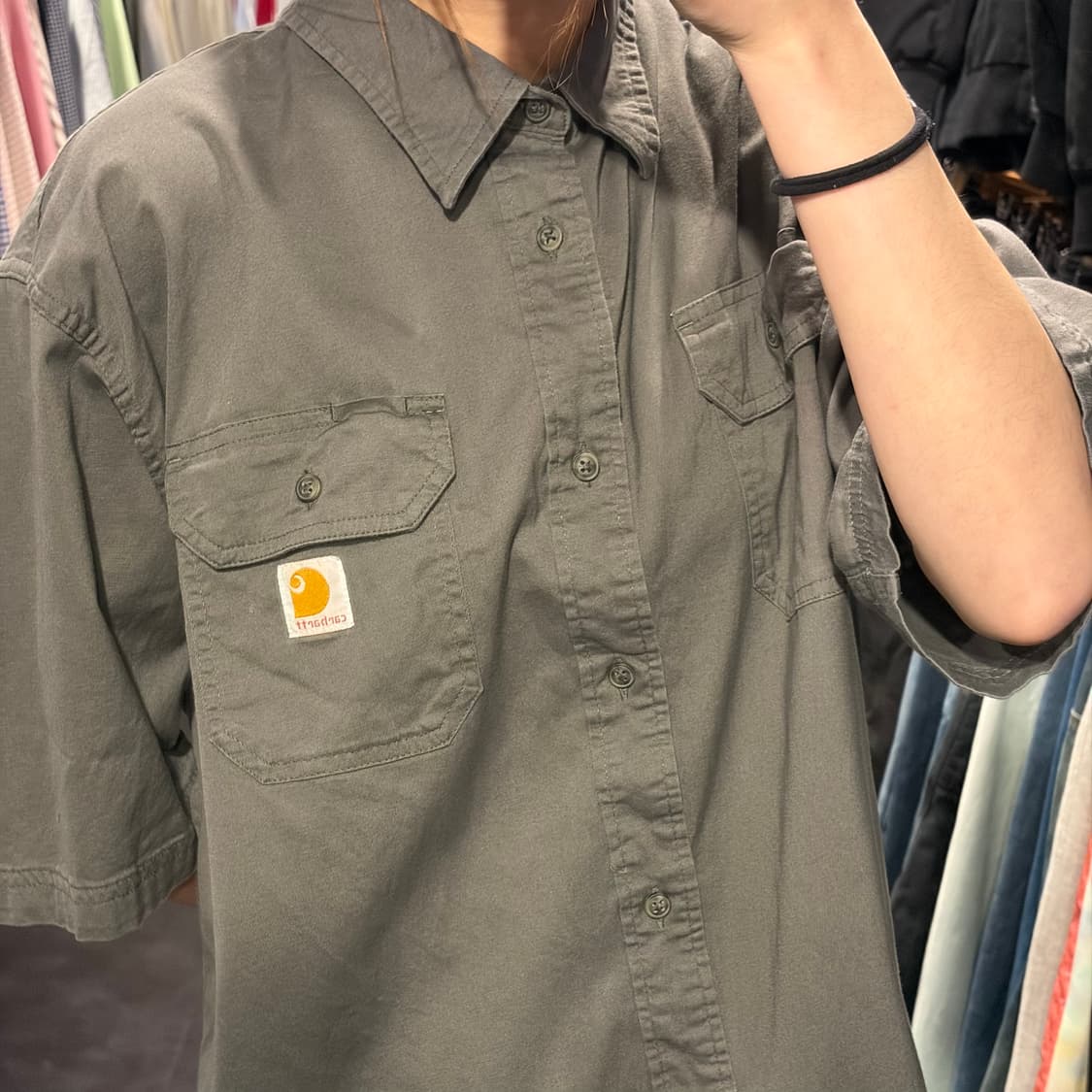 [IM] Carhartt 칼하트 반팔 셔츠 웜그레이 상품이미지3