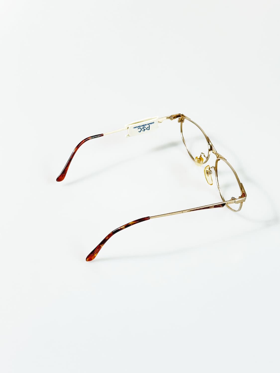 90s P.S.C FASHION 골드 메탈 슬림 스퀘어 빈티지 안경 상품이미지4