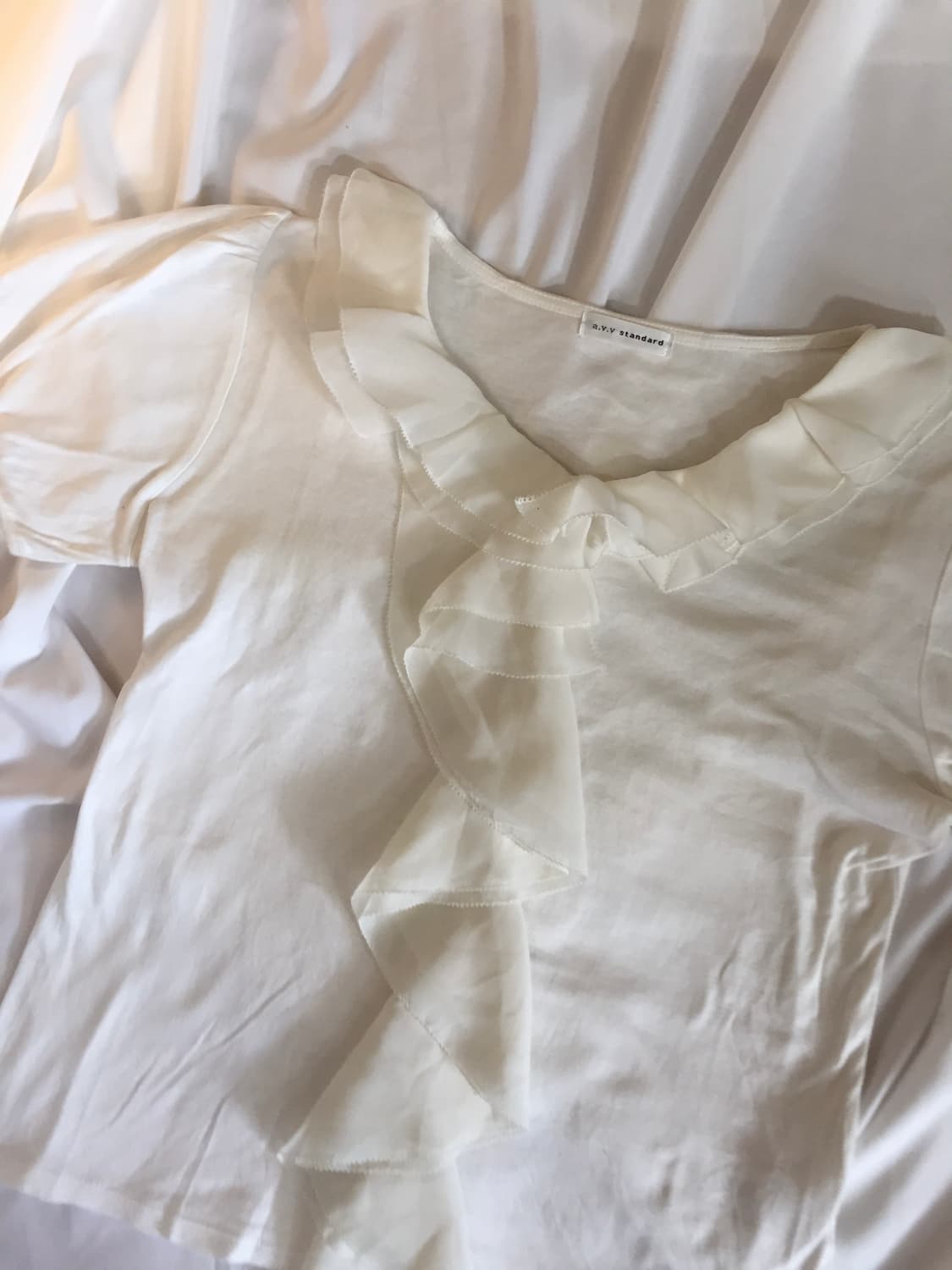 프릴 코튼 탑 상품이미지3