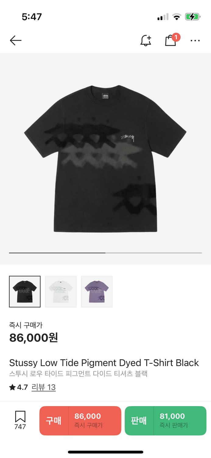 스투시 서퍼 피그먼트다이드 반팔 상품이미지3