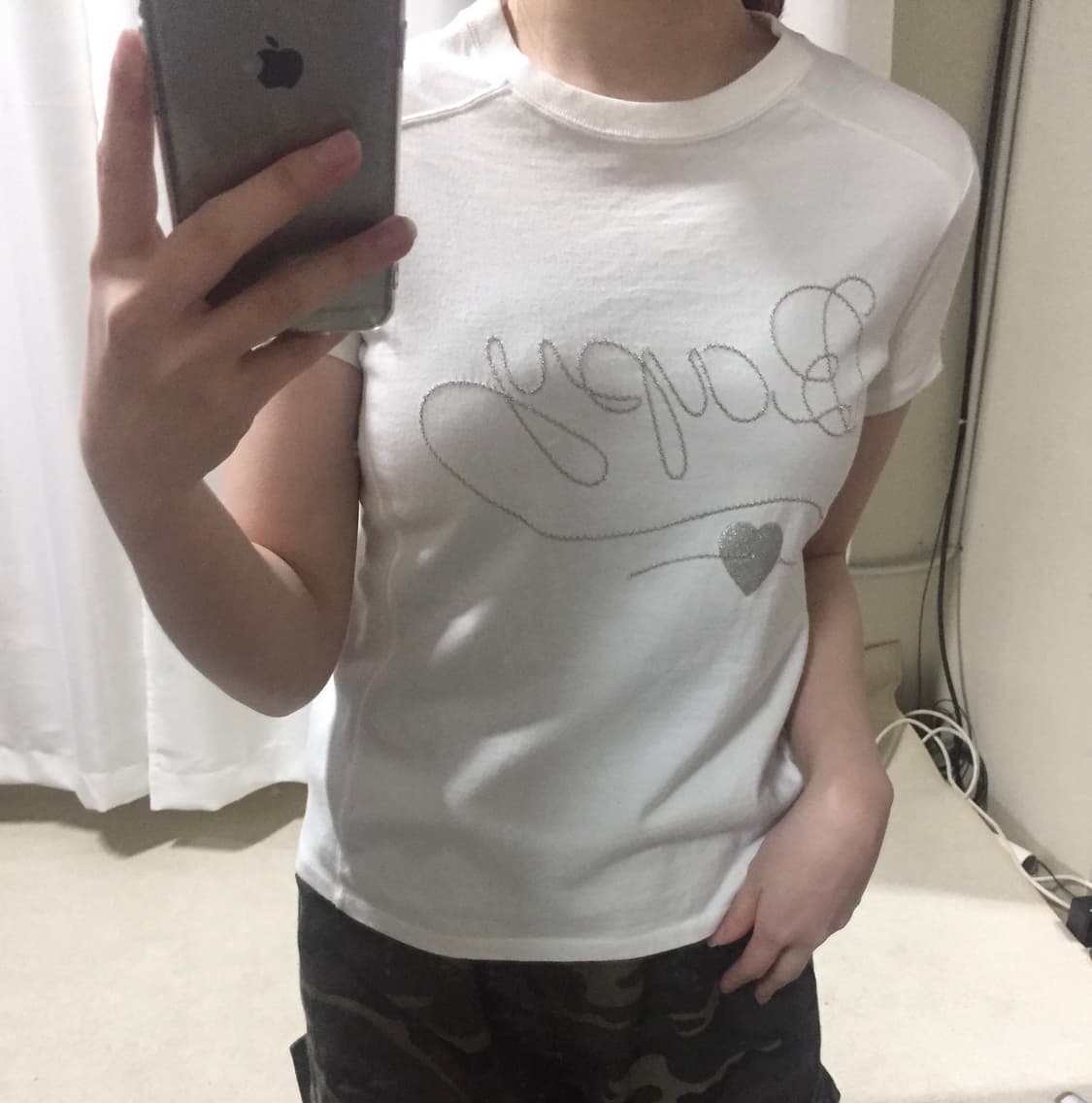 베이프 베이피 화이트 큐빅 반팔 티셔츠 상품이미지1