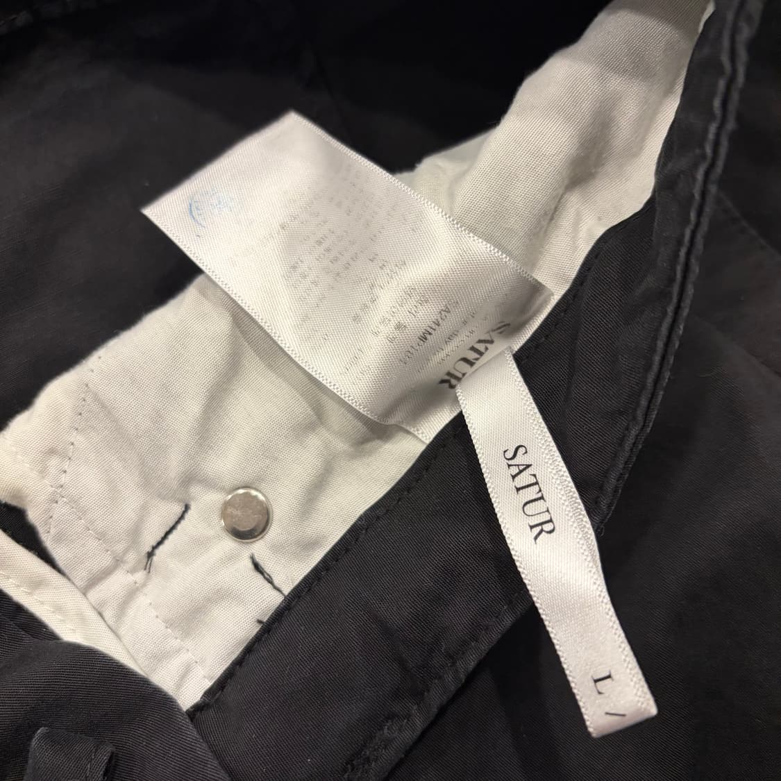 [L] 세터 블랙 와이드 카고 바지 팬츠 C322 상품이미지7