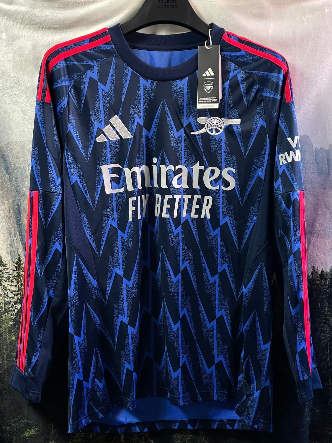 새제품) 2XL 아스날 25 26 어웨이 유니폼 긴팔 상품이미지1