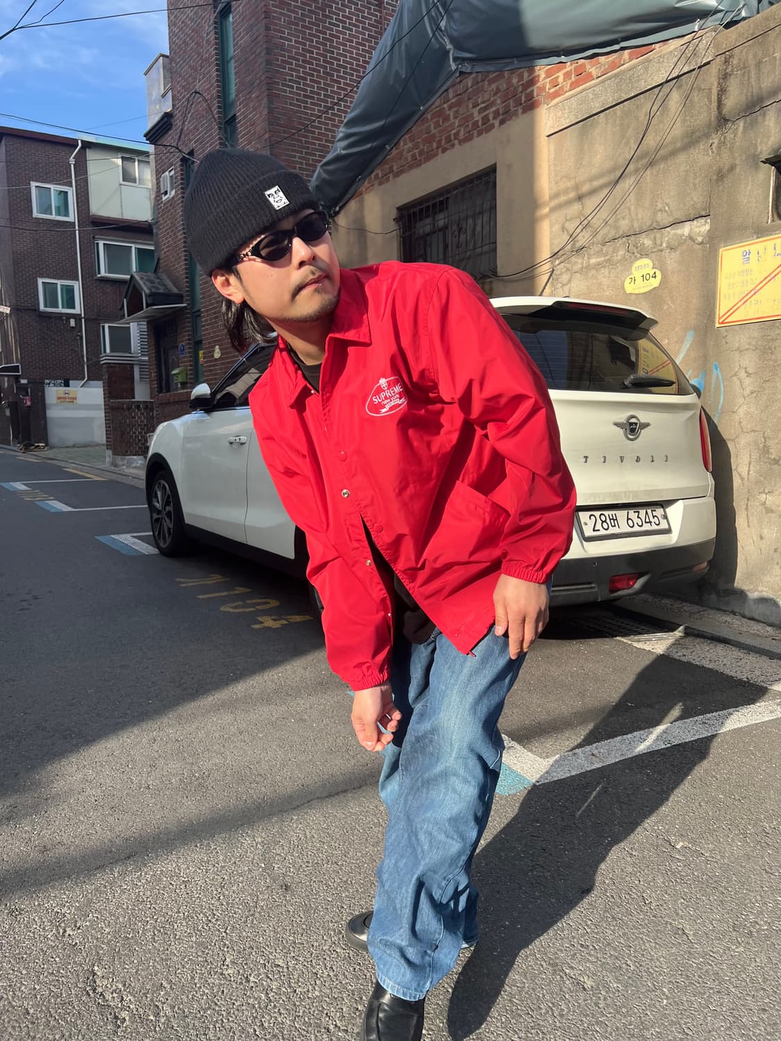 Supreme Crest Coaches Jacket Red 24FW 상품이미지2