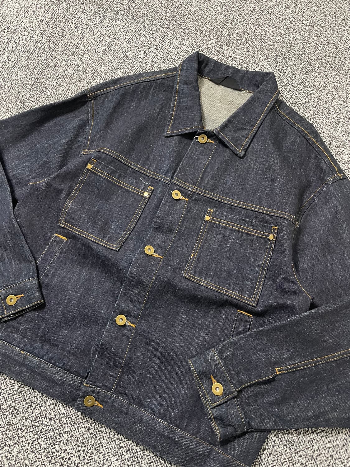 빈티지9. 트릴리온 멀티포켓 진청 데님 자켓 청자켓 남방 점퍼 상품이미지2
