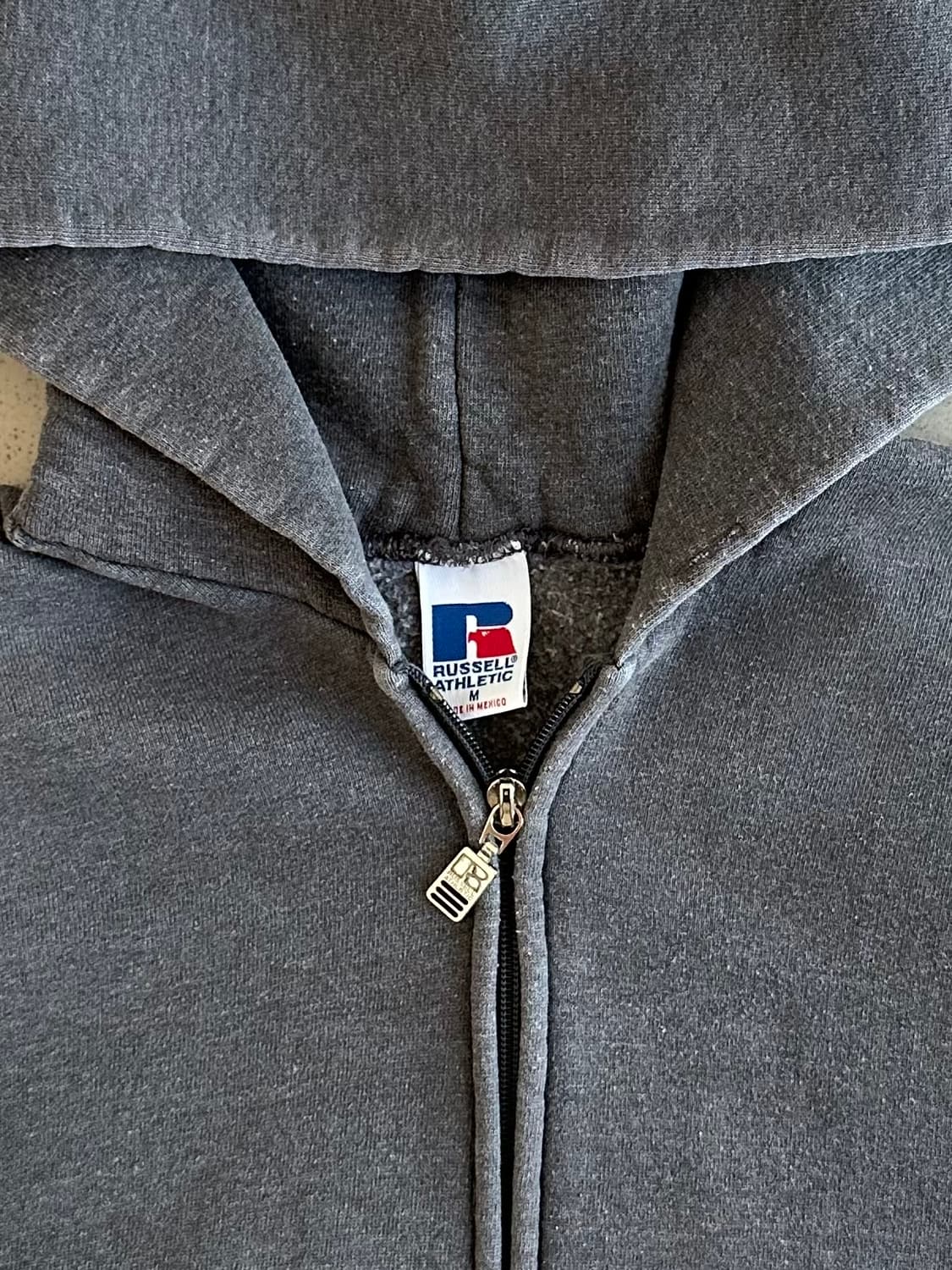 90s 빈티지 러셀 후드집업 다크그레이 M 상품이미지7