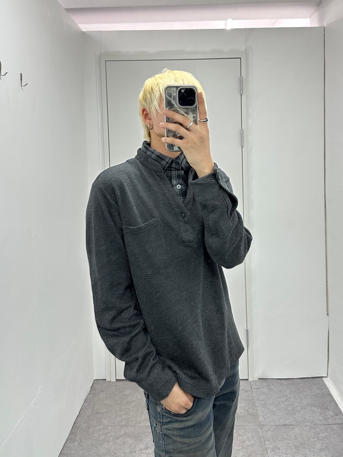 Vintage fake layered sleeve shirts 상품이미지2