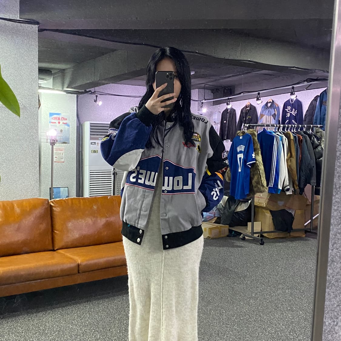 빈티지 풀자수 코튼 레이싱 자켓 B3138 상품이미지1