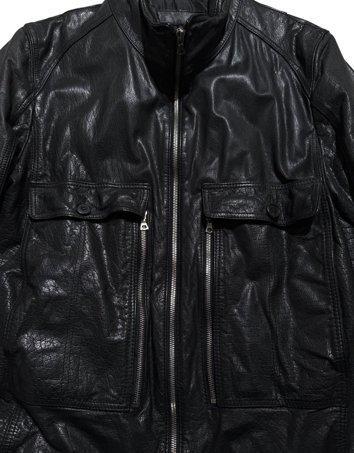 쉽 스킨 레더 자켓 상품이미지7