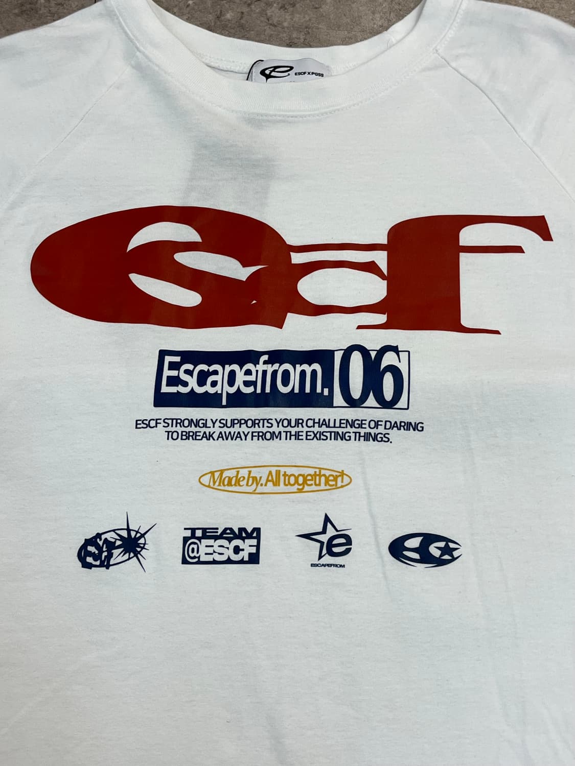 이스케이프프롬 롱슬리브리스 긴팔티 화이트 M #csz3913  상품이미지5