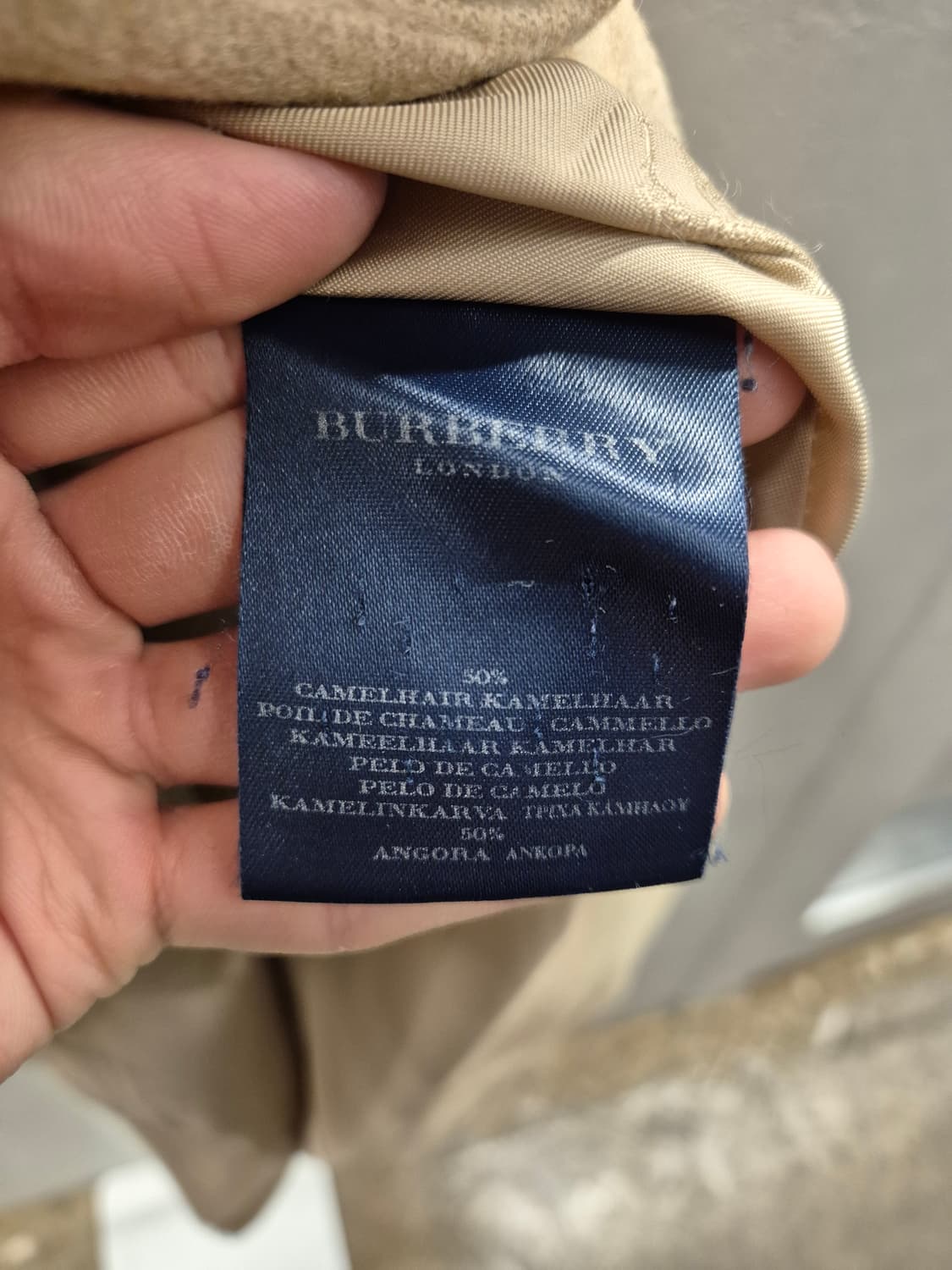 버버리 카멜헤어 앙코라 코트 베이지 UK8 상품이미지7